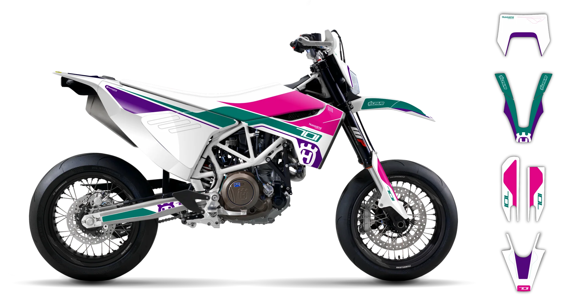 Graphics Kit - Husqvarna 14-> EN 701 - 2016-2024 - H-SE1080 - R1
