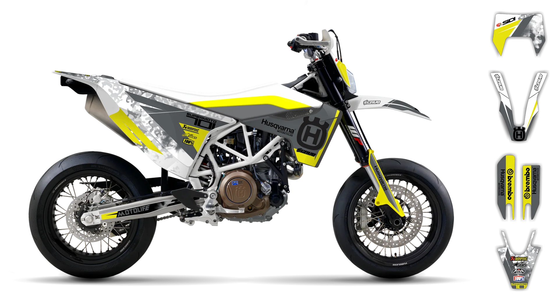 Graphics Kit - Husqvarna 14-> EN 701 - 2016-2024 - SE1007 - LE
