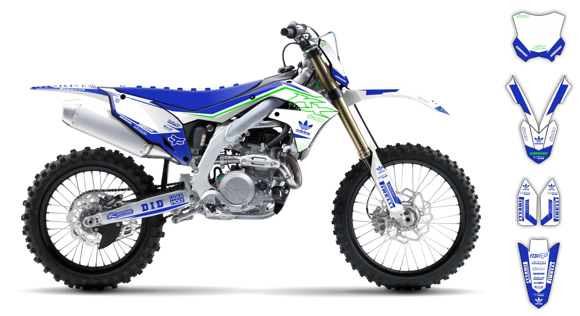 Graphics Kit - Kawasaki - KX 250F - 2021-2024 - SE1087 - R1