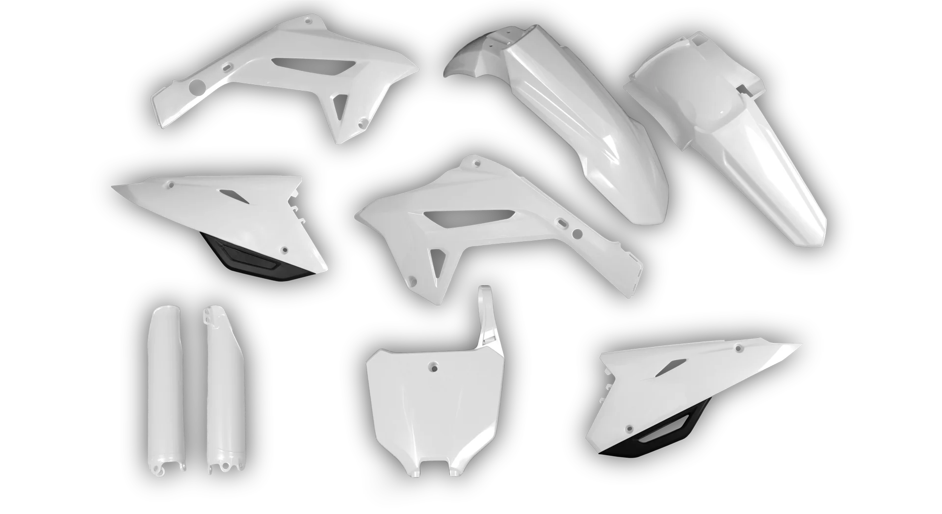 Plastics Kit - Honda - CR 125-250 Restyle 2022 - 2002-2007 - Full Kit - White