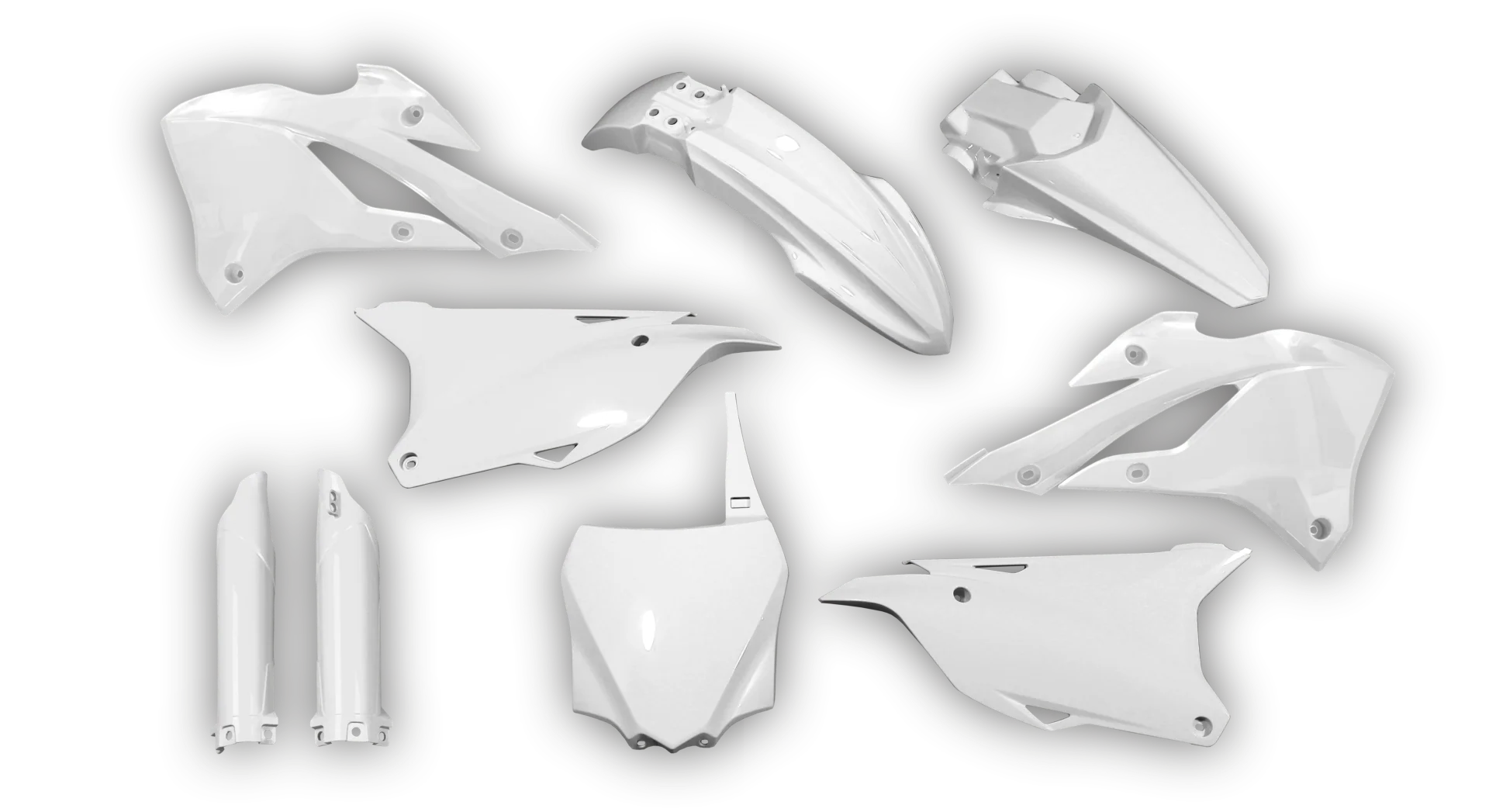 Plastics Kit - Kawasaki - KX 85 - 2014-2021 - Full Kit - White Restyle
