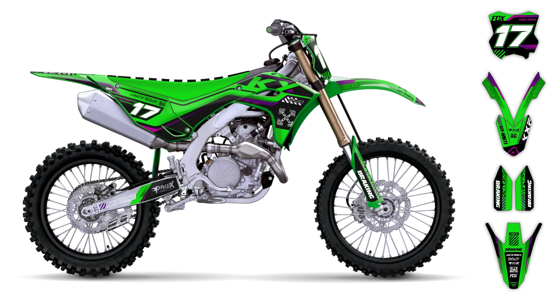 Graphics Kit - Kawasaki - KX 450F - 2024-2025 - SWARM - LE