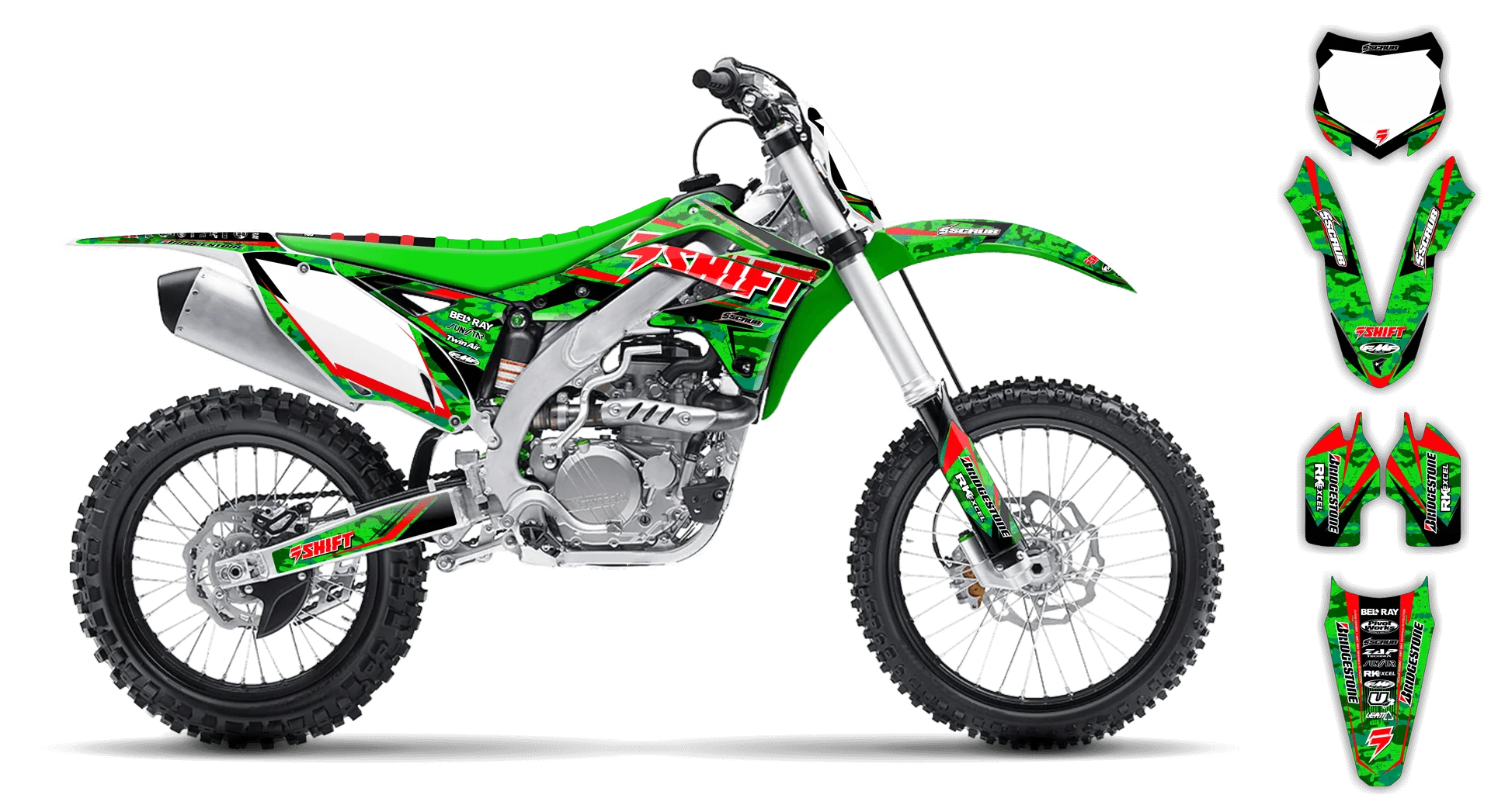Graphics Kit - Kawasaki - KX 250F - 2013-2016 - Step Up - ST