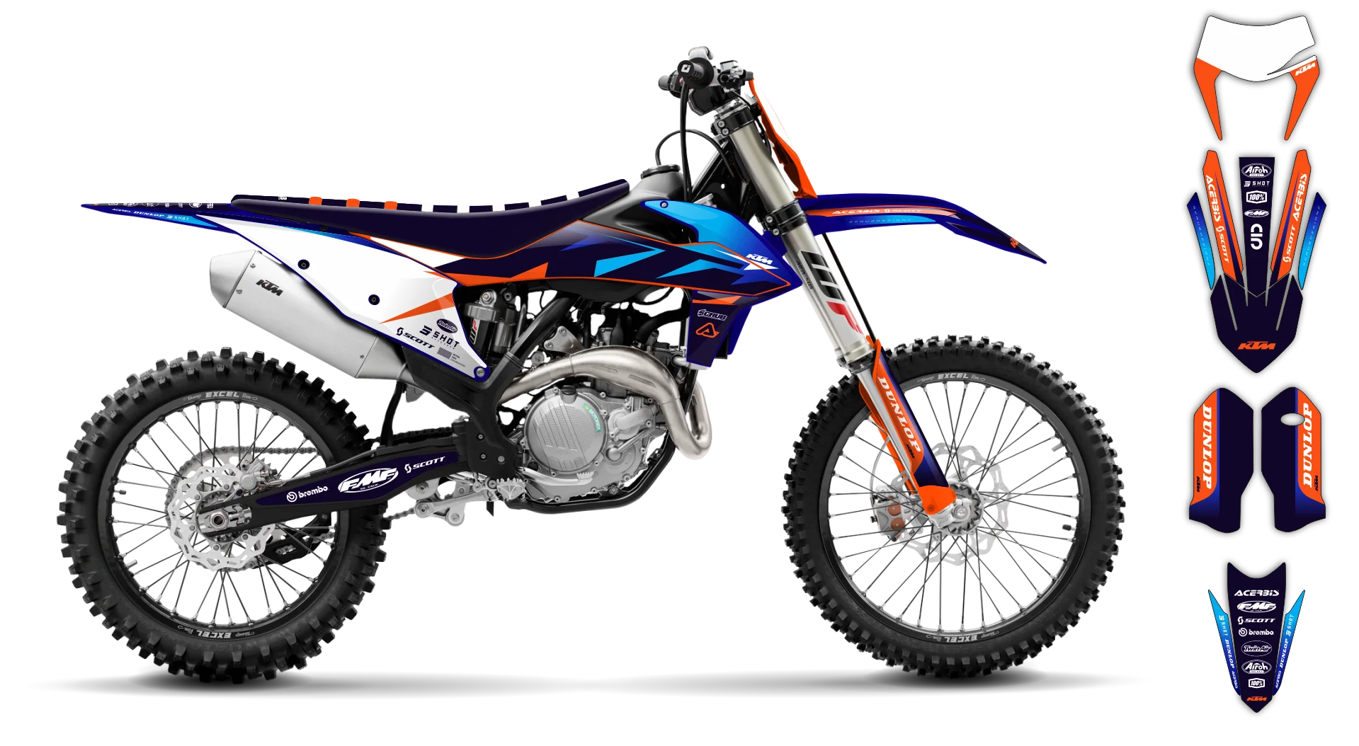 Graphics Kit - KTM - EXC EXC-F / XC-W XCF-W - 2020-2023 - K19 - LE