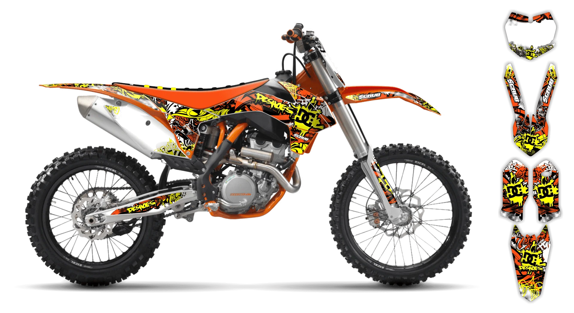Graphics Kit - KTM - SX SX-F / XC XC-F - 2015 - Attack - R1