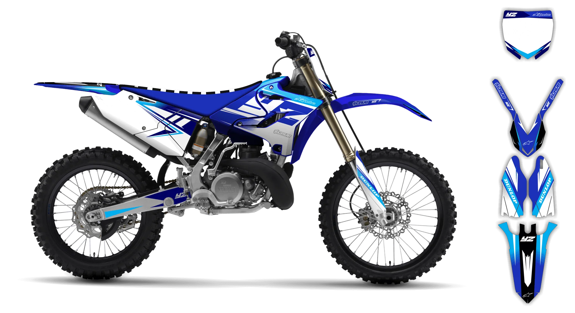 Graphics Kit - Yamaha - YZ 125-250 Revolution - 2005-2007 - SE1012 - LE