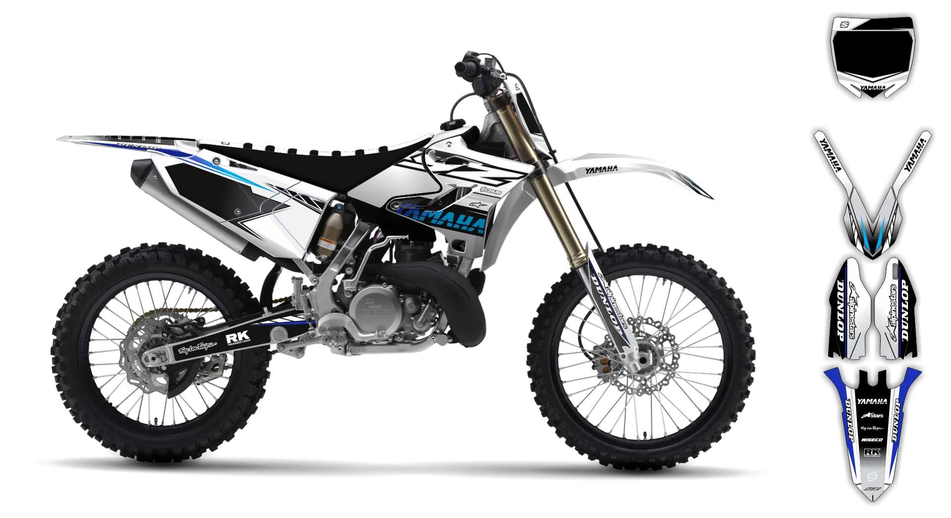 Graphics Kit - Yamaha - YZ 125-250 Revolution - 2005-2007 - Boognish - R1