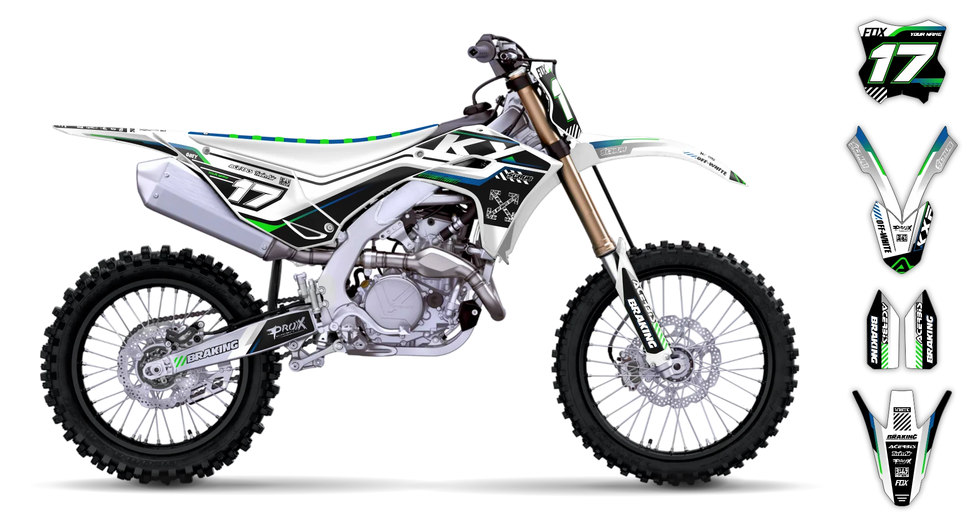 Graphics Kit - Kawasaki - KX 450F - 2024-2025 - SWARM - R3