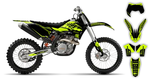 Graphics Kit - KTM - EXC EXC-F / XC-W XCF-W - 2008-2011 - Fluo SE1039 - ST