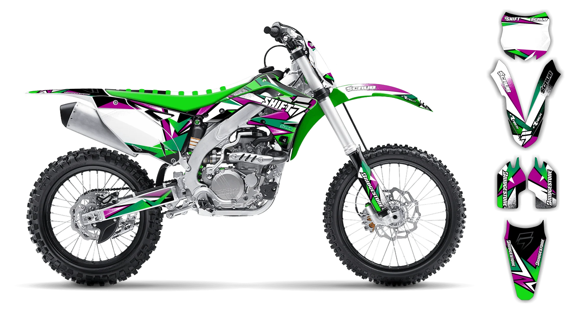 Graphics Kit - Kawasaki - KX 450F - 2013-2015 - X-Rut - R1