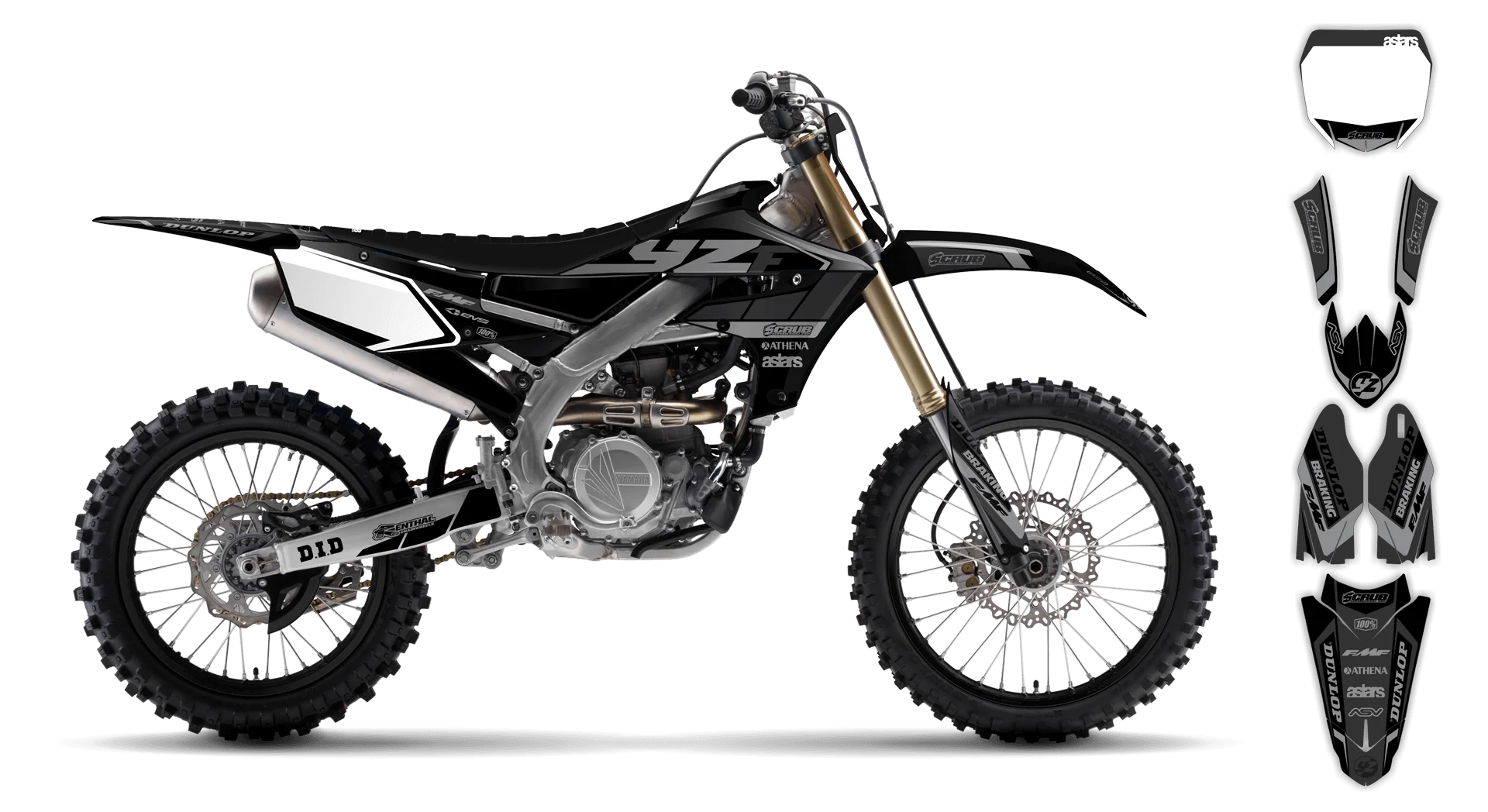Graphics Kit - Yamaha - YZ250F - 2019-2023 - Eclipse - R2
