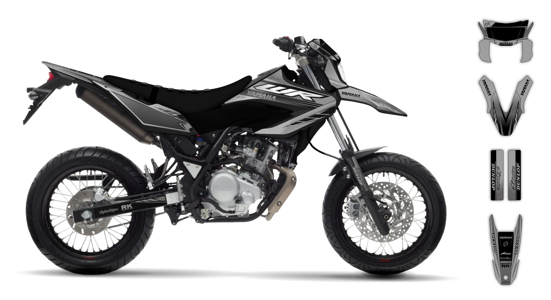 Graphics Kit - Yamaha - WR 125R - 2009-2022 - Boognish - R3