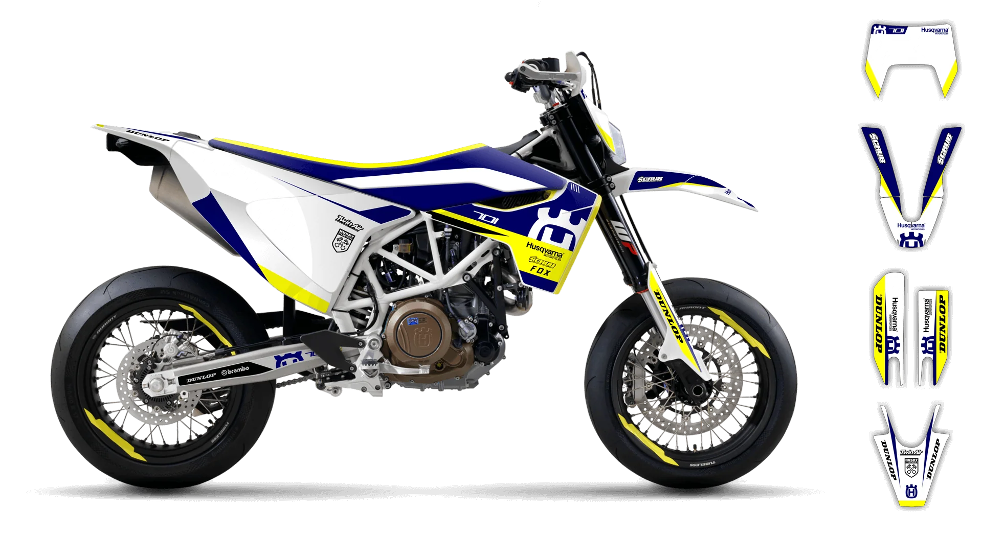 Graphics Kit - Husqvarna 14-> EN 701 - 2016-2024 - H7 - LE
