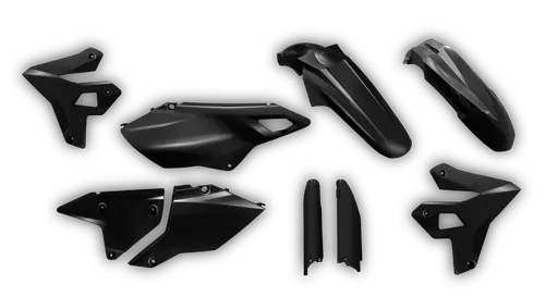 Plastics Kit - Suzuki - DRZ 400 SM - 1999-2024 - Full Kit - Black Restyle short fender