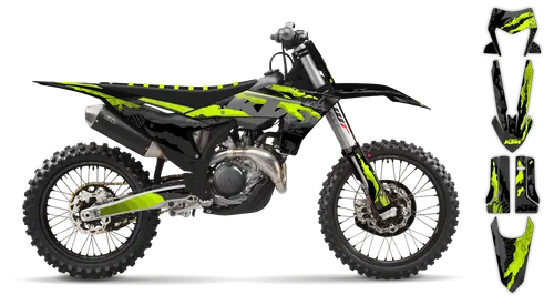 Graphics Kit - KTM - EXC EXC-F / XC-W XCF-W - 2005-2007 - Fluo Kaleido - ST
