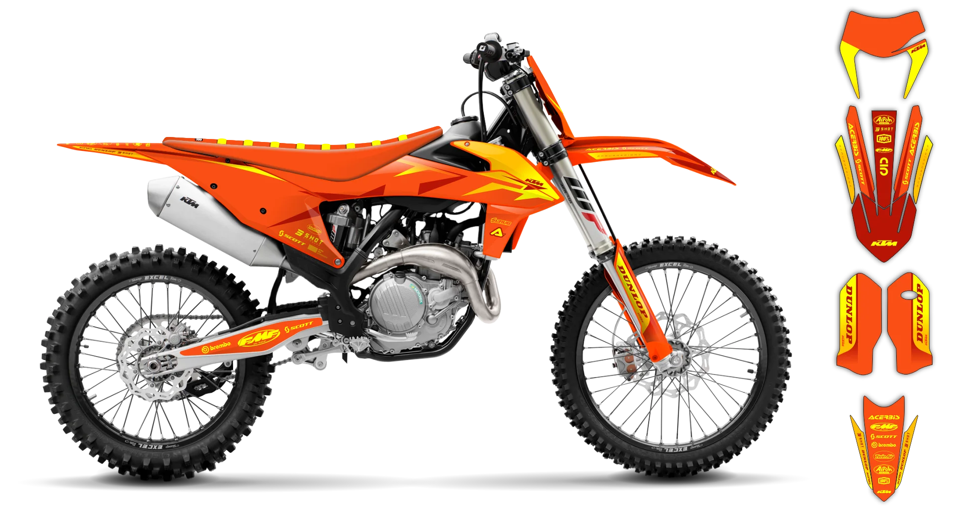 Graphics Kit - KTM - EXC EXC-F / XC-W XCF-W - 2020-2023 - K19 - R1