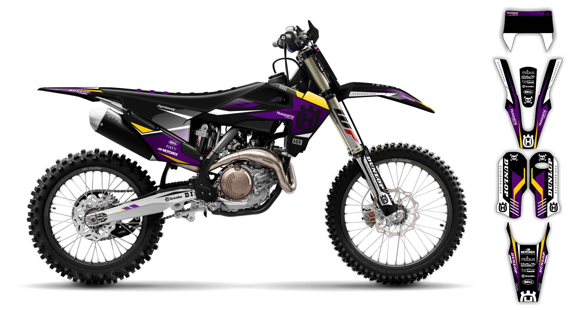 Graphics Kit - Husqvarna 14-> TE-FE Series - 2020-2023 - Blind - R5