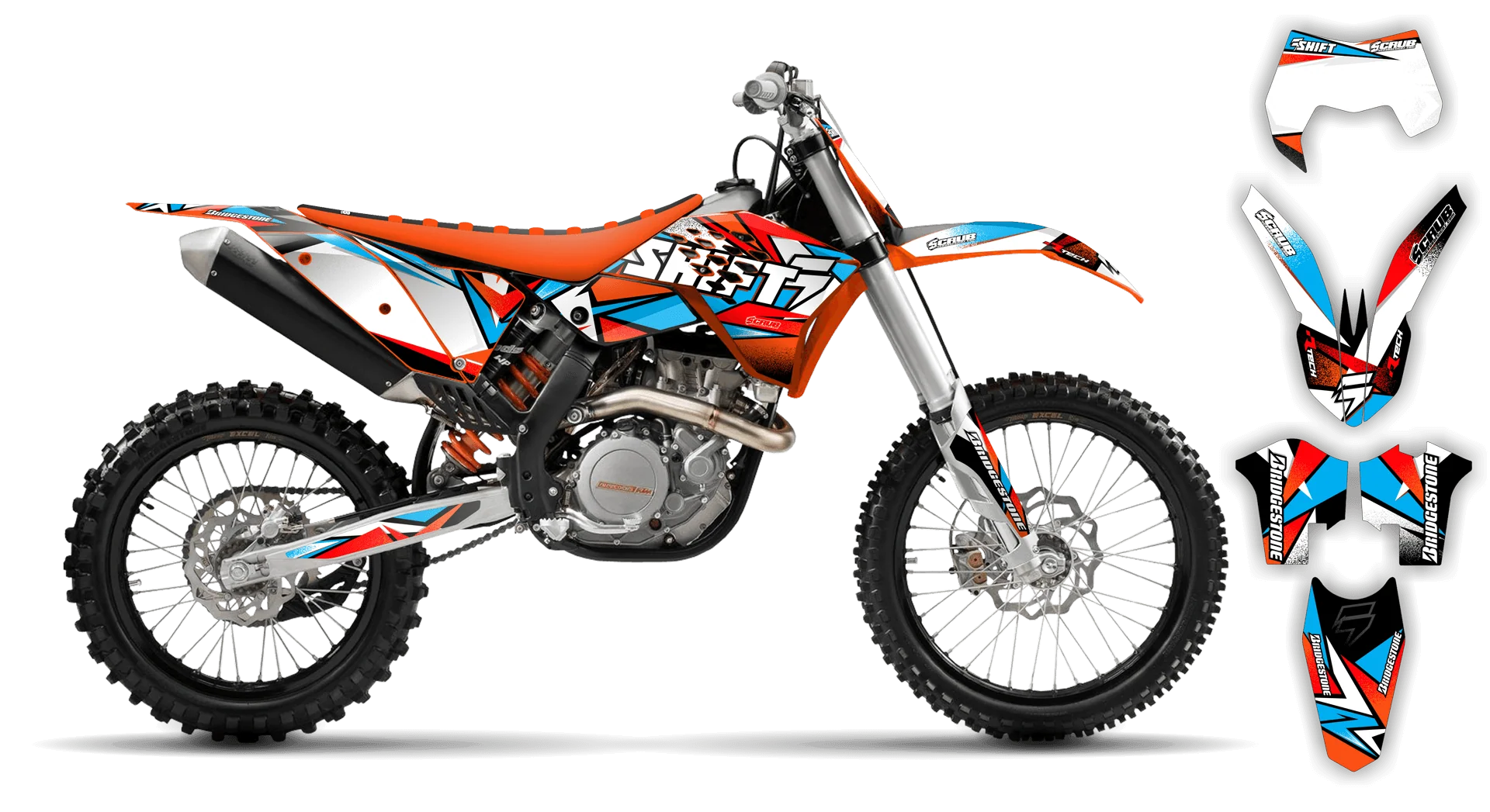 Graphics Kit - KTM - EXC EXC-F / XC-W XCF-W - 2008-2011 - X-Rut - LE