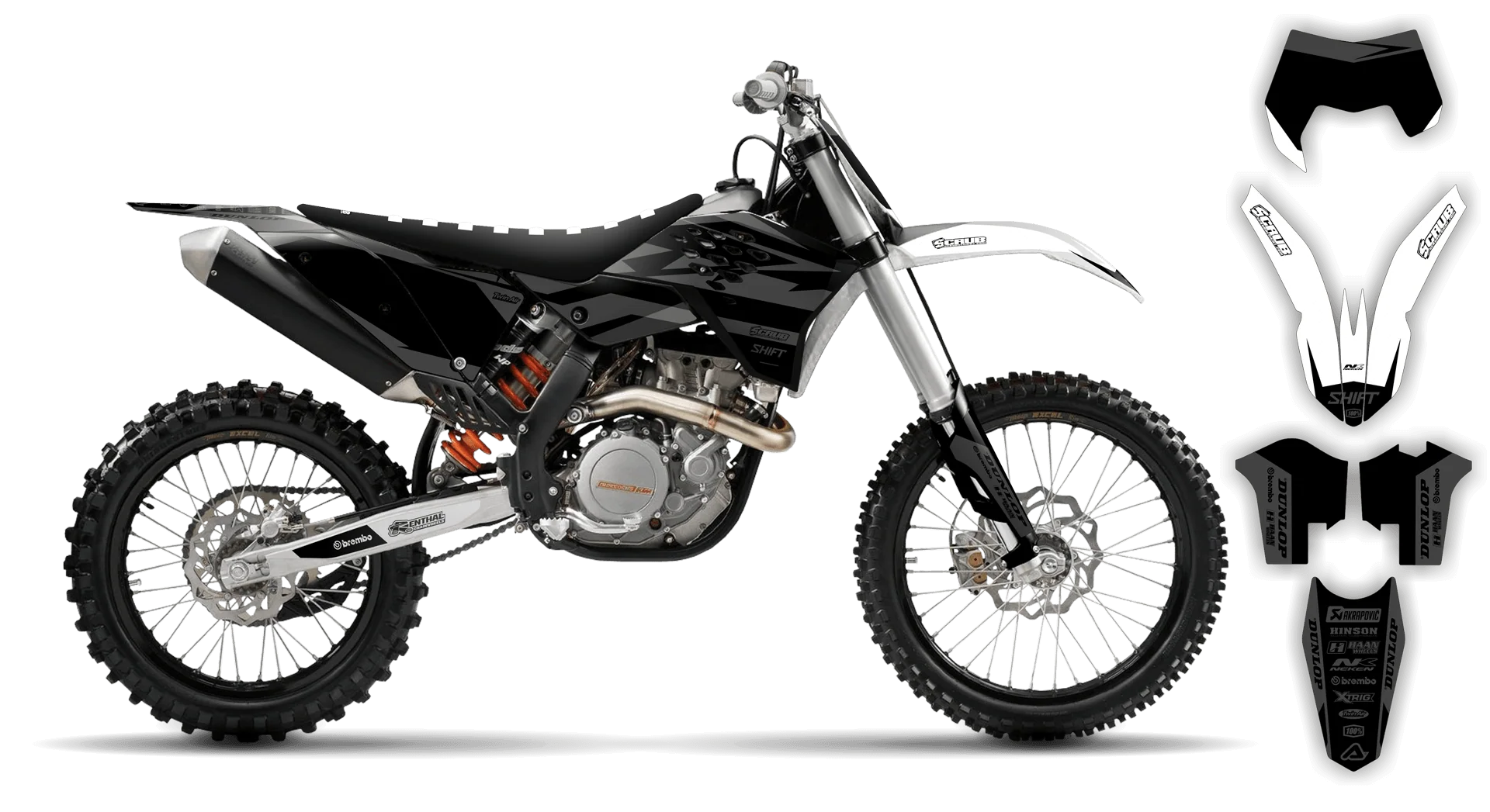 Graphics Kit - KTM - EXC EXC-F / XC-W XCF-W - 2008-2011 - SE1025 - LE