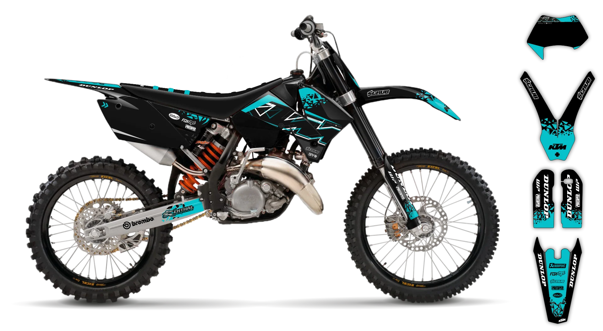 Graphics Kit - KTM - EXC EXC-F / XC-W XCF-W - 2005-2007 - K6 - R3