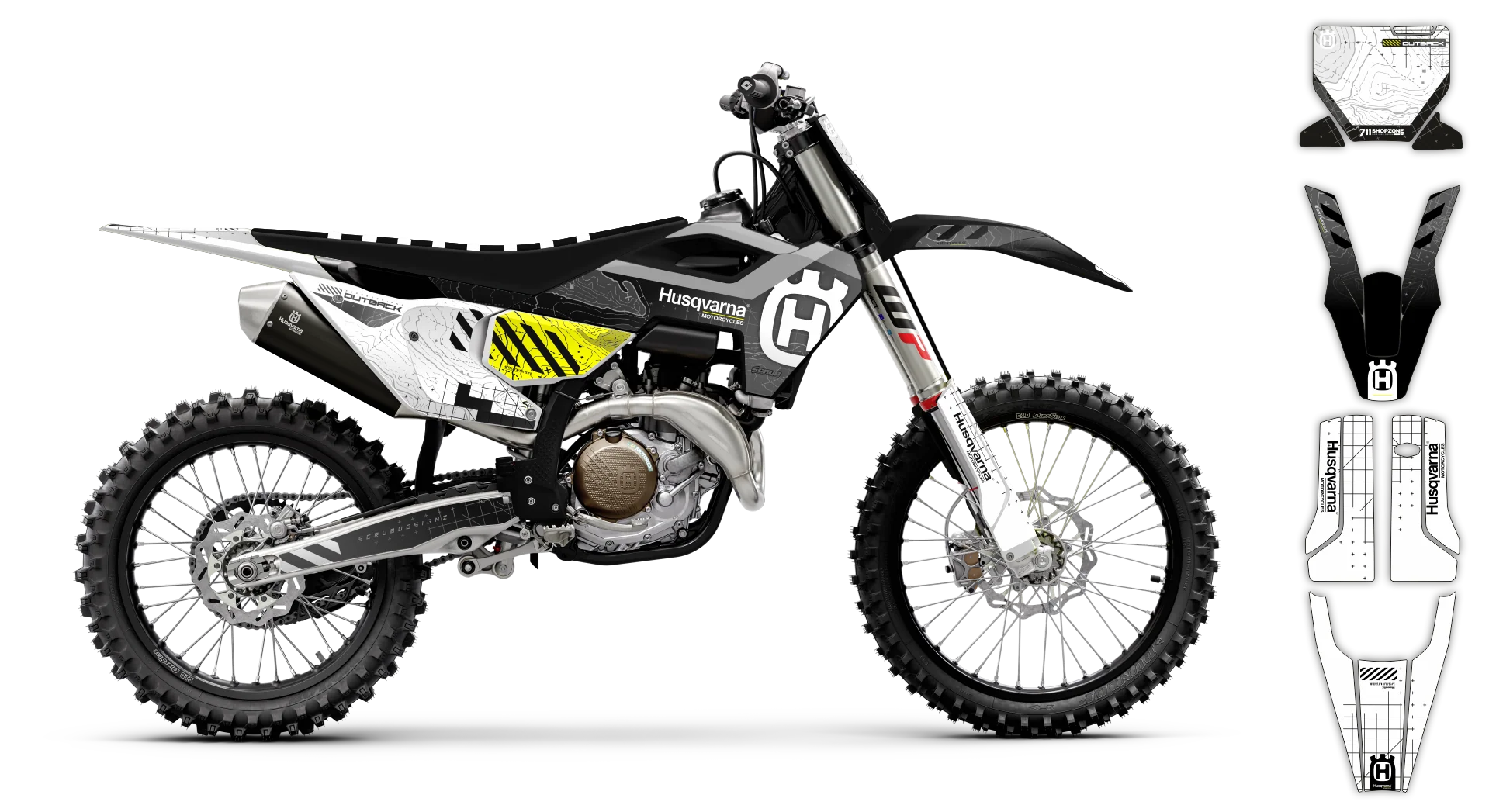 Graphics Kit - Husqvarna 14-> TC-FC-FX Series - 2023-2024 - Outback - LE