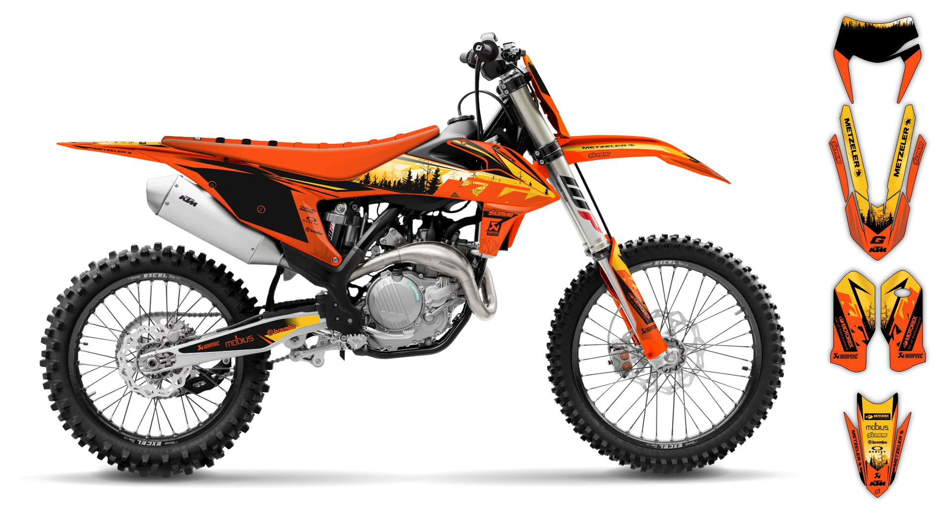 Graphics Kit - KTM - EXC EXC-F / XC-W XCF-W - 2020-2023 - K-SE1119 - R1