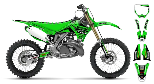 Graphics Kit - Kawasaki - KX 250 - 2004-2008 - Factory Replica 3 - ST