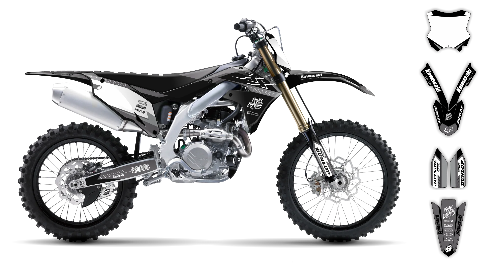 Graphics Kit - Kawasaki - KX 250F - 2021-2024 - SE1070 - R3