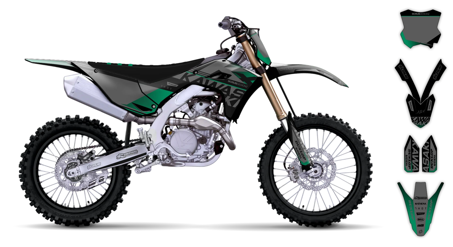 Graphics Kit - Kawasaki - KX 450F - 2024-2025 - SE1050 - R2