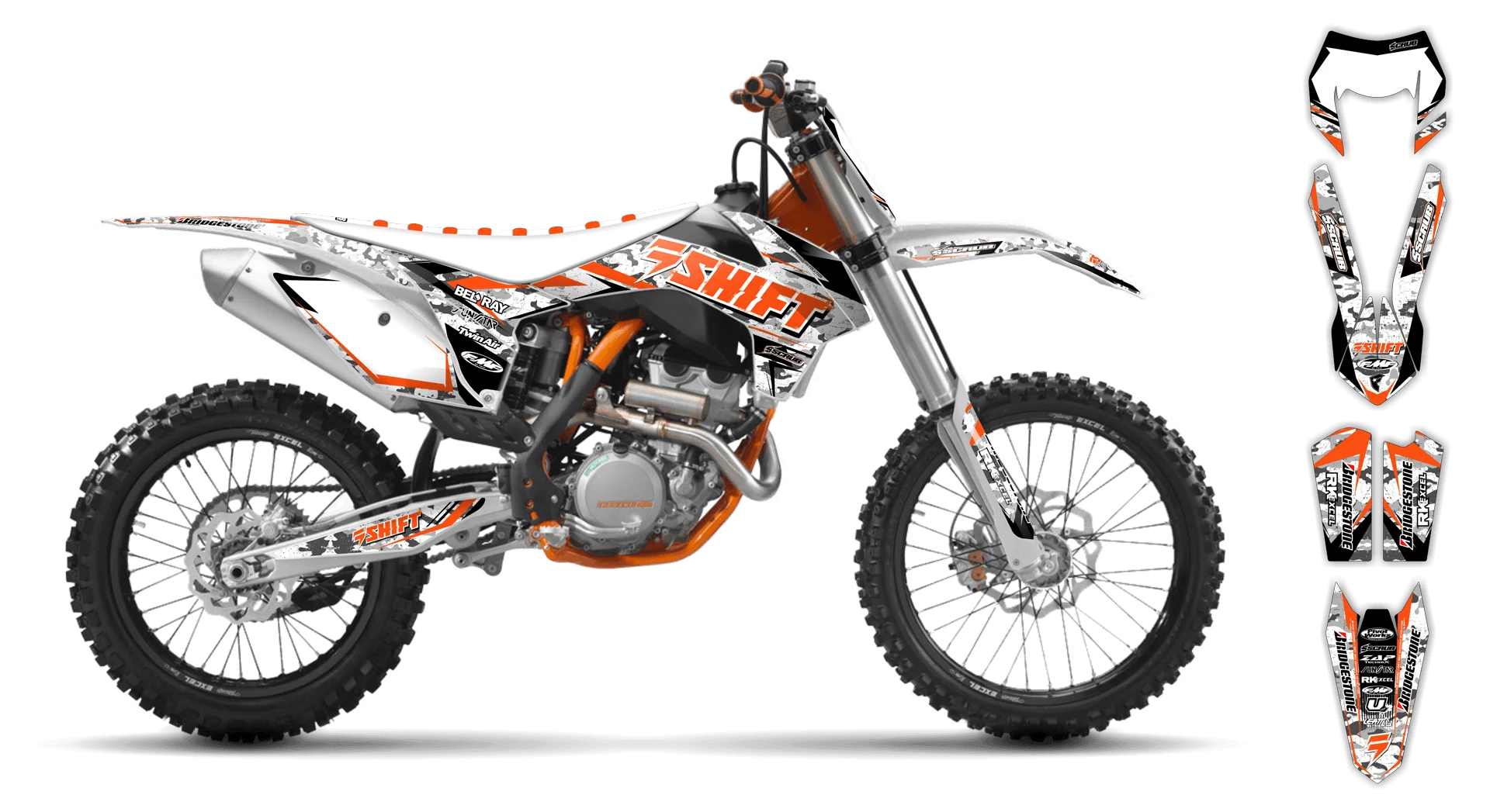 Graphics Kit - KTM - EXC EXC-F / XC-W XCF-W - 2012-2013 - Step Up - R1