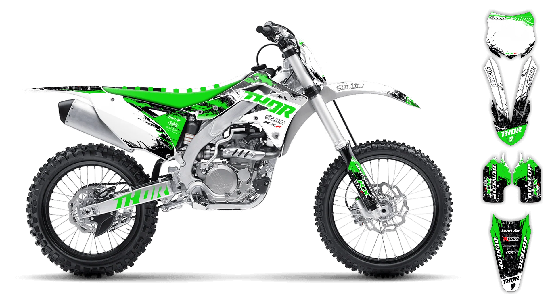 Graphics Kit - Kawasaki - KX 450F - 2006-2008 - Sledge - LE