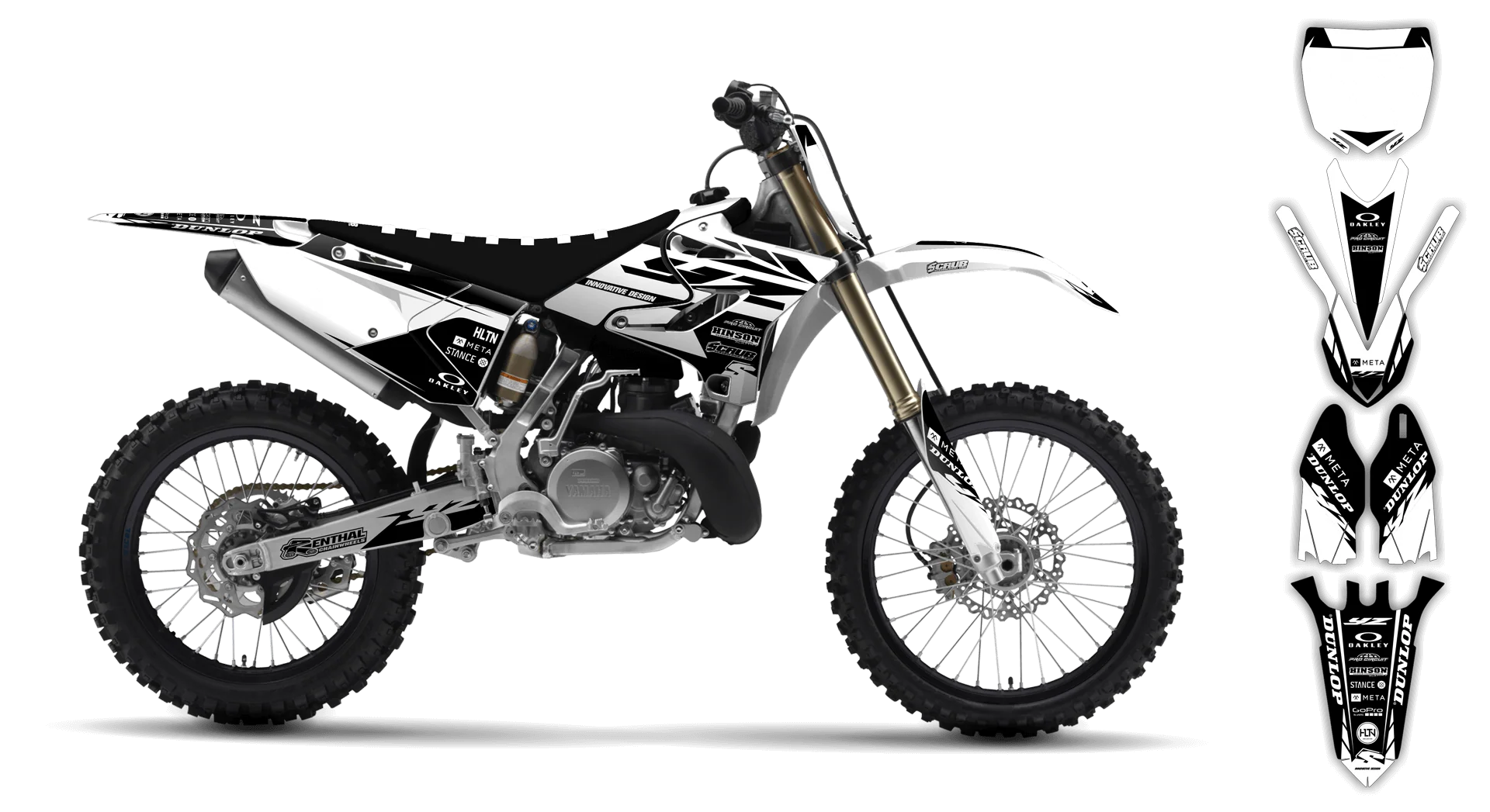 Graphics Kit - Yamaha - YZ 125-250 Revolution - 2005-2007 - SE1002 - R4