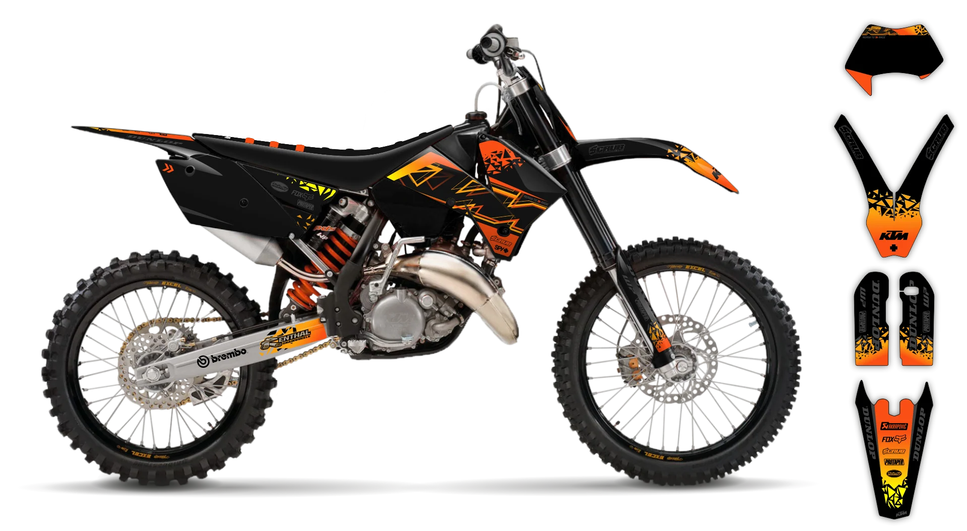 Graphics Kit - KTM - EXC EXC-F / XC-W XCF-W - 2005-2007 - K6 - R2