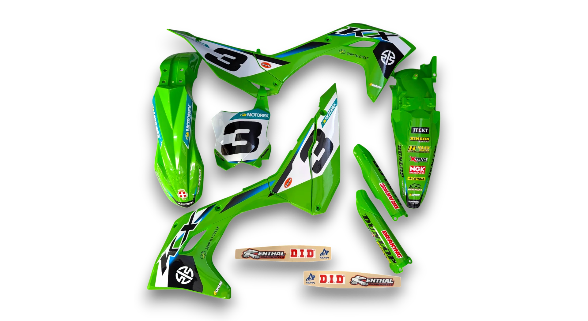 GFP - Kawasaki - KX 450F - 2024-2025 - Green-FR-2025-ST