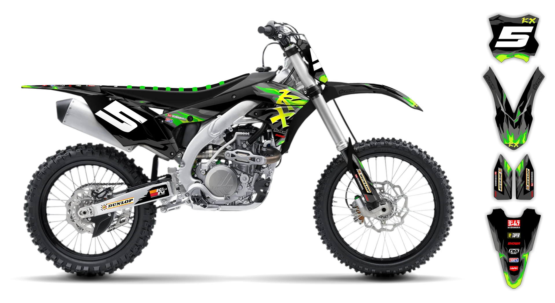 Graphics Kit - Kawasaki - KX 250F - 2017-2020 - Alto-G - R5