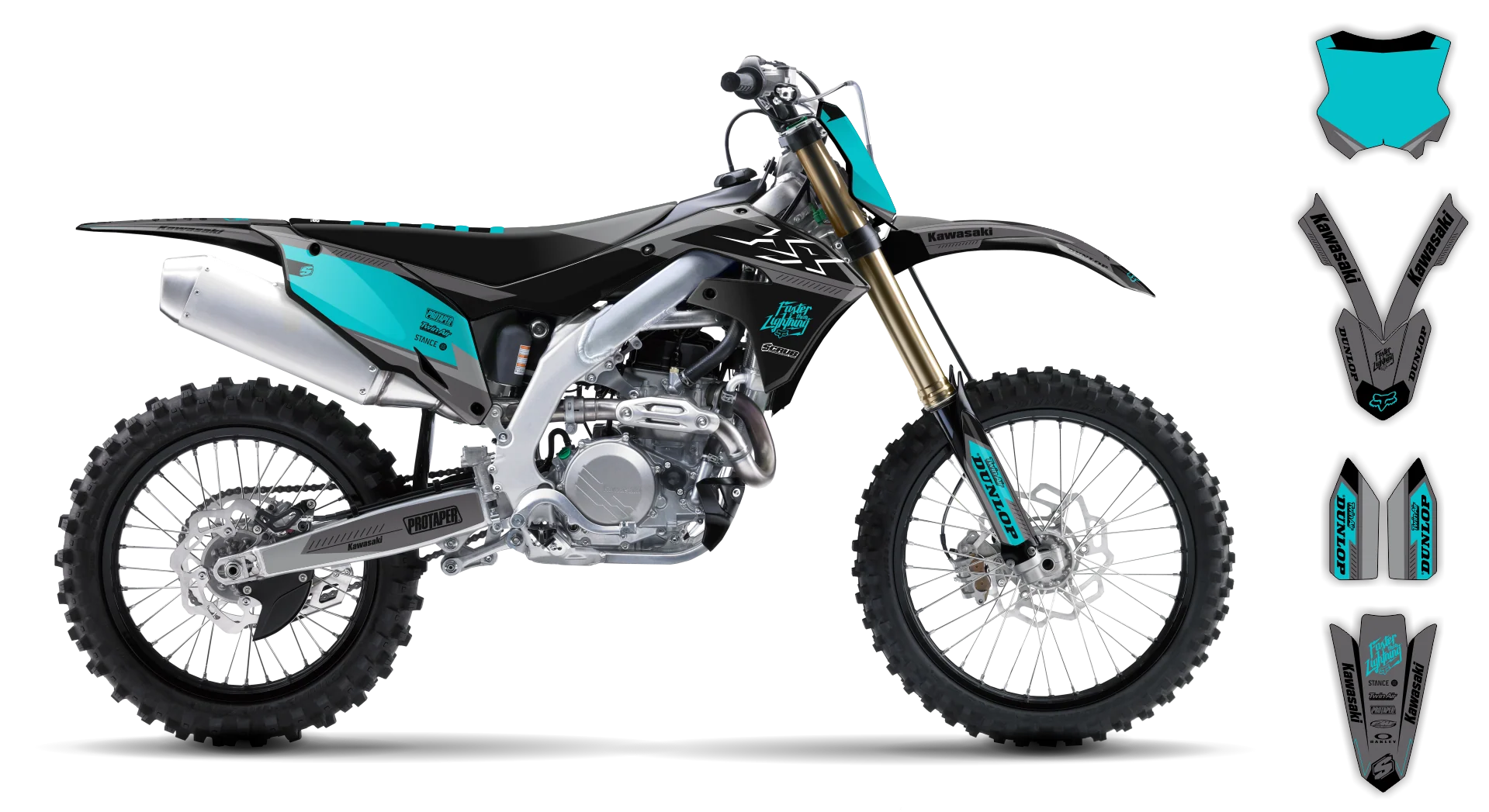 Graphics Kit - Kawasaki - KX 250F - 2021-2024 - SE1070 - R1