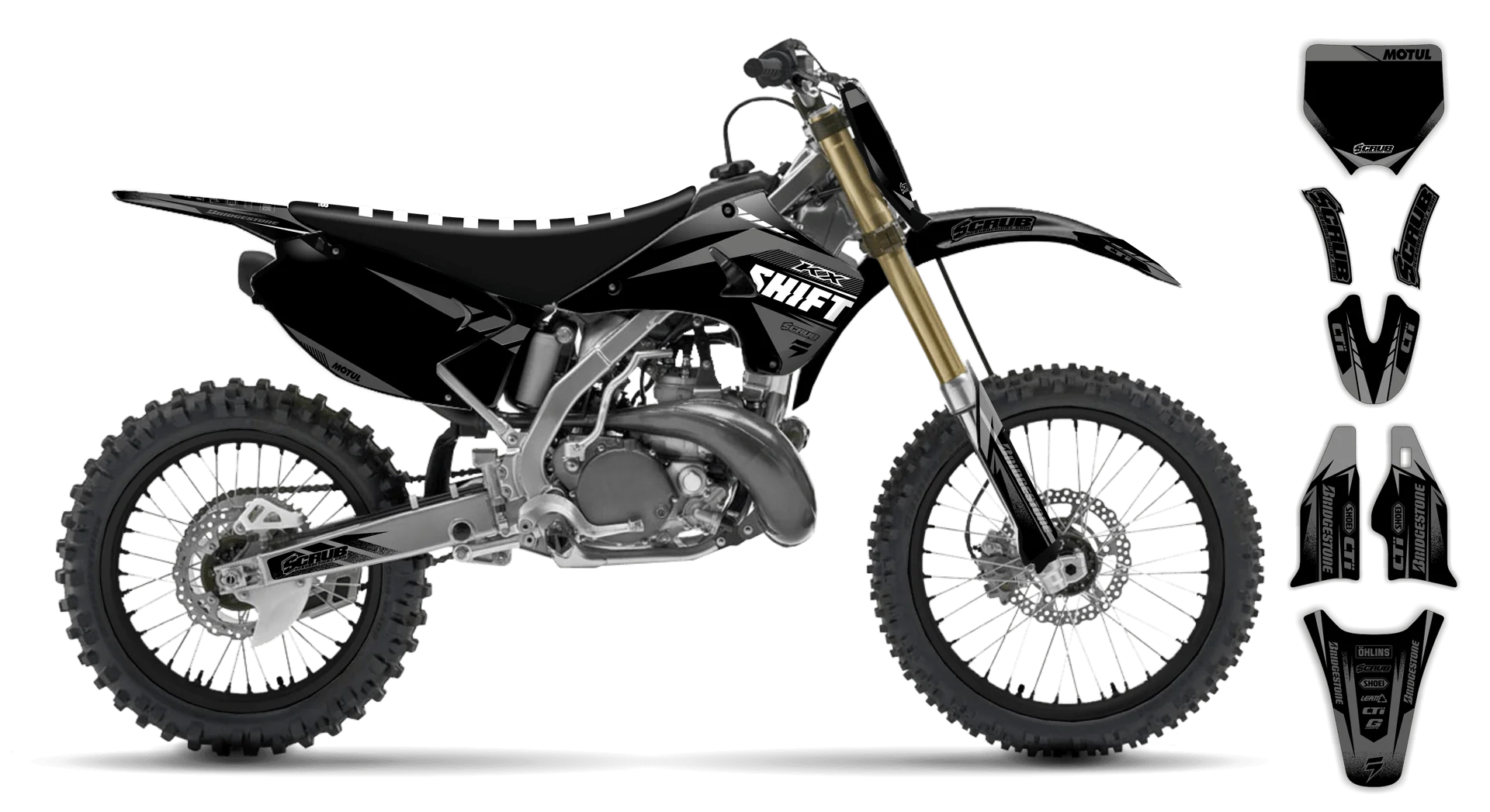 Graphics Kit - Kawasaki - KX 125 - 2004-2008 - Ragnar - R3