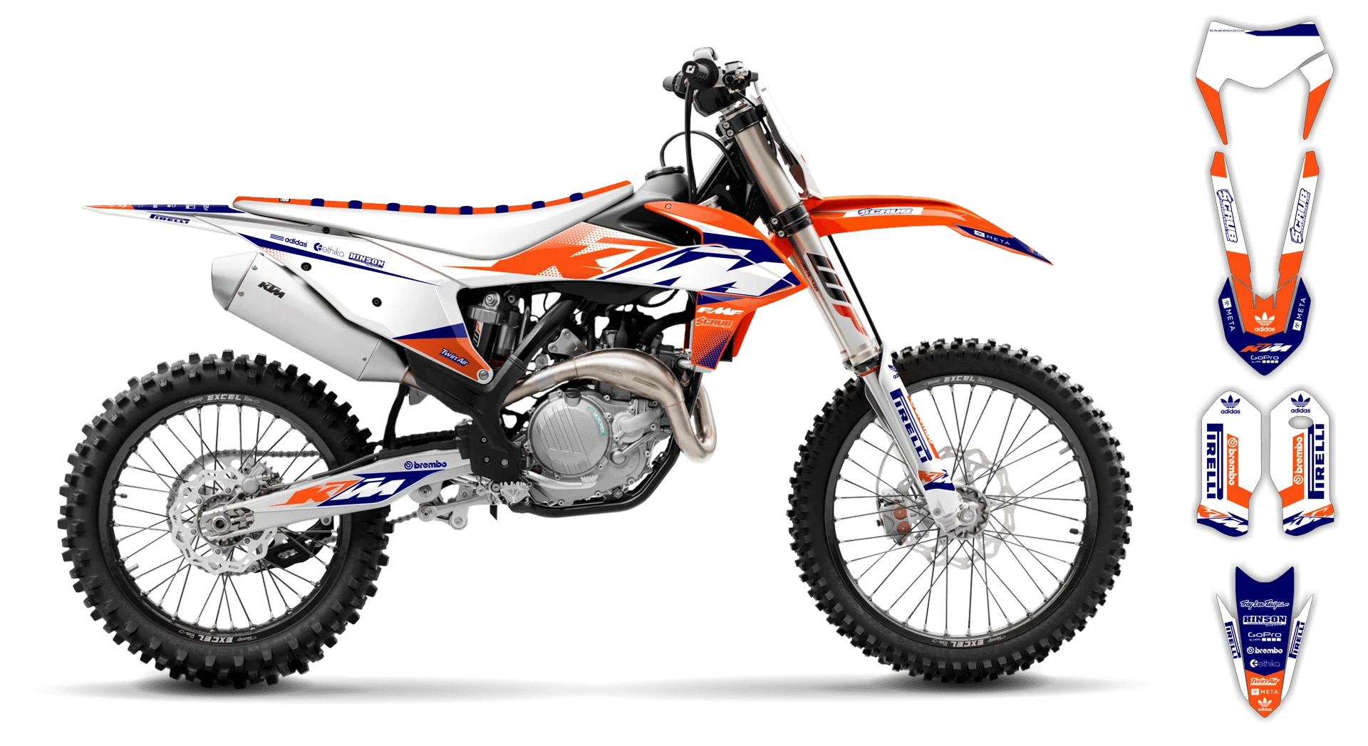 Graphics Kit - KTM - EXC EXC-F / XC-W XCF-W - 2020-2023 - K15 - LE