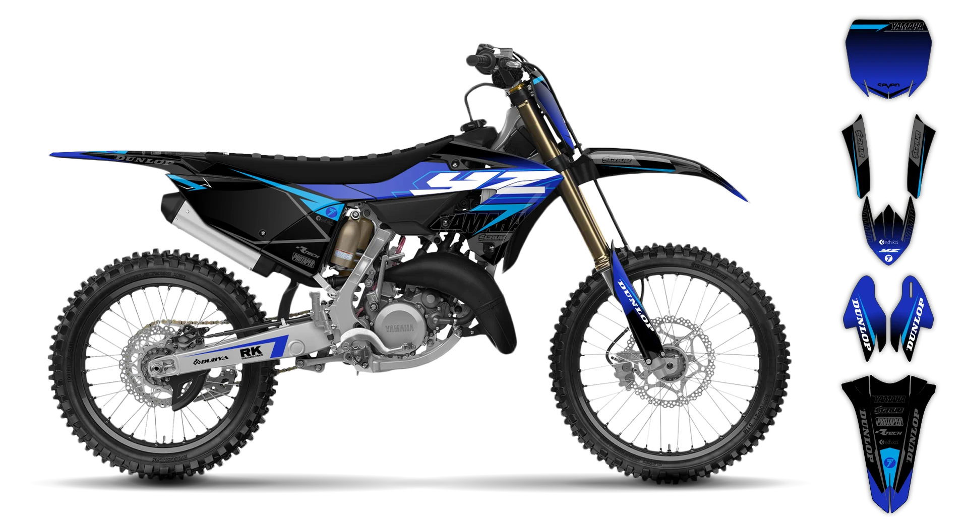 Graphics Kit - Yamaha - YZ 125-250 Restyle 2 - 2015-2020 - SE1086 - R3