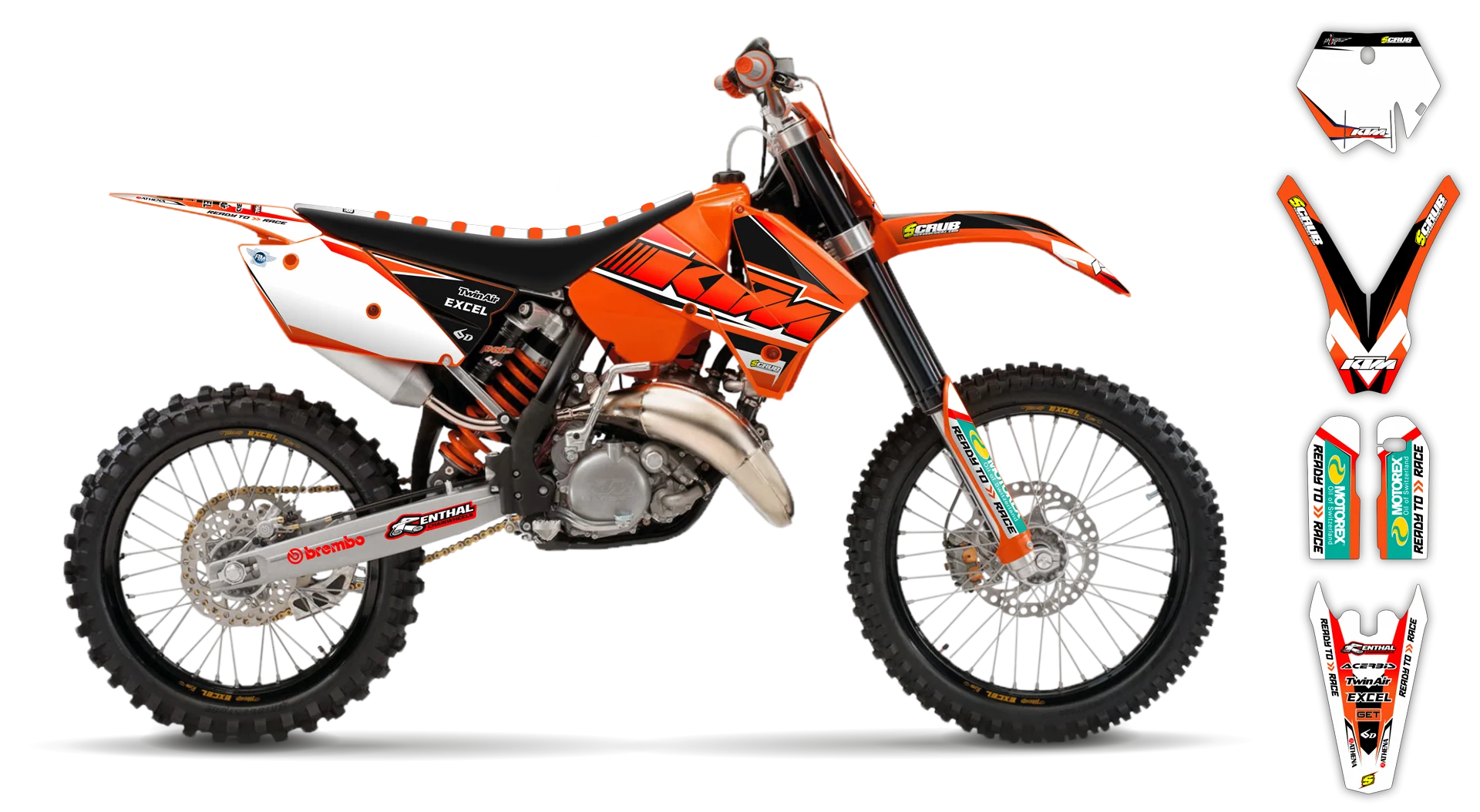Graphics Kit - KTM - SX SX-F / XC XC-F - 2005-2006 - K9 - R1