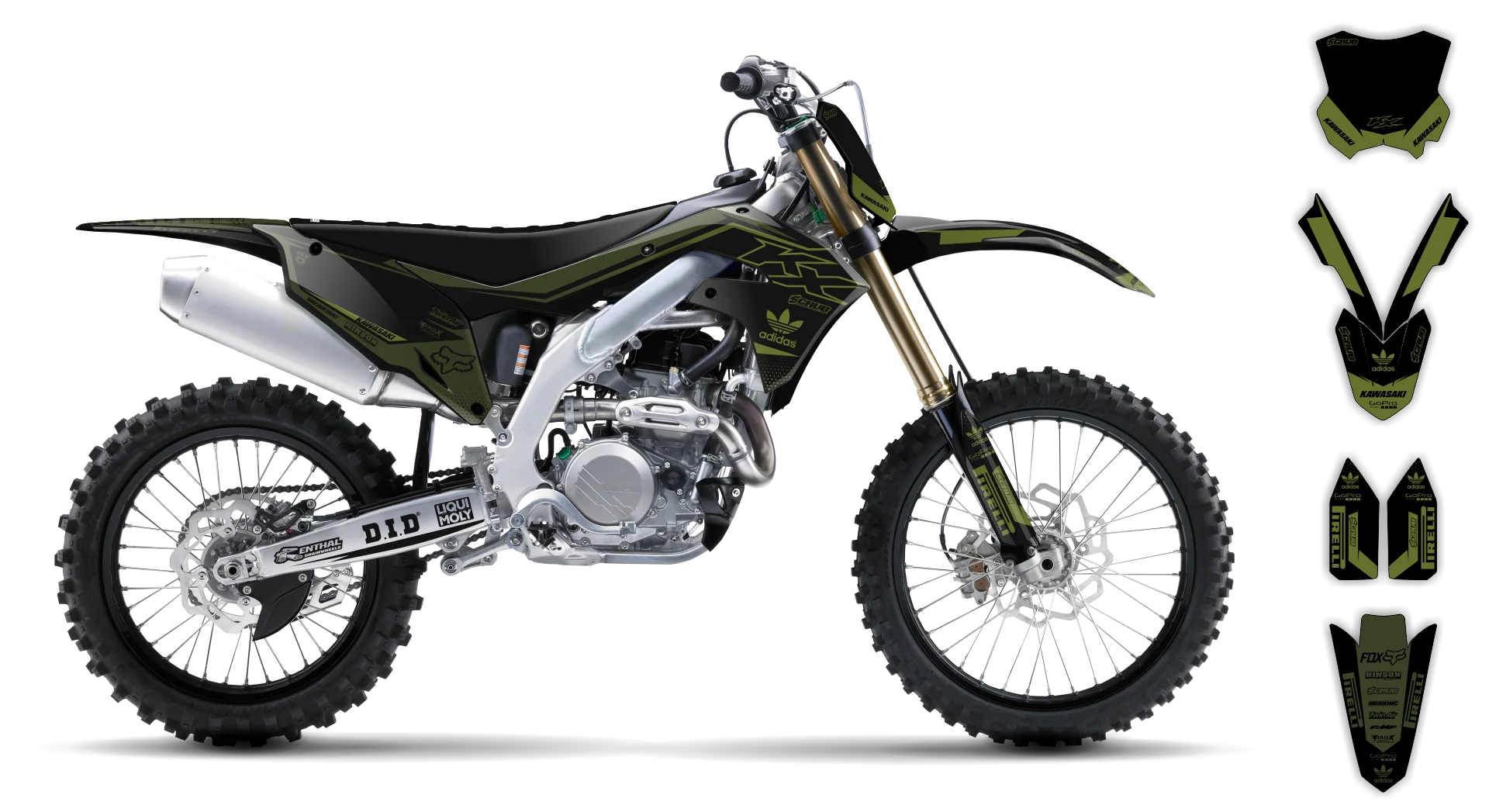 Graphics Kit - Kawasaki - KX 250F - 2021-2024 - SE1087 - R3