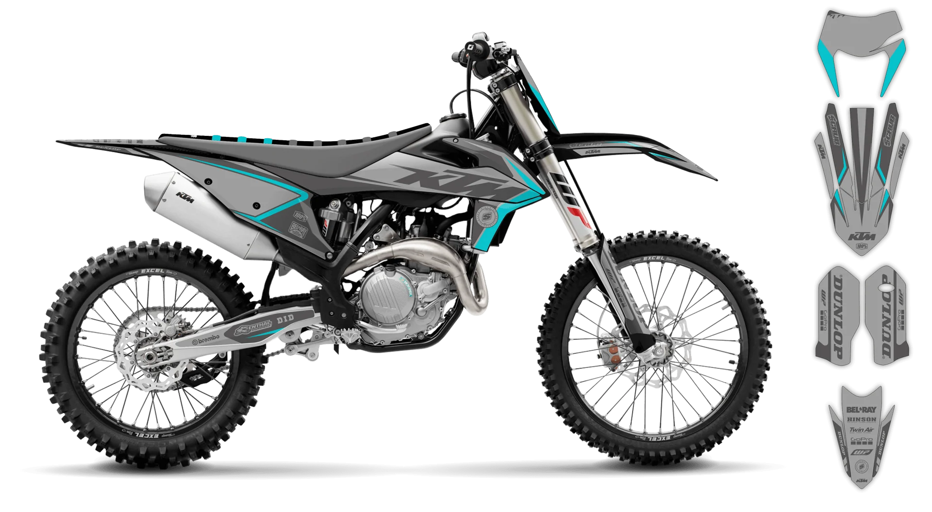 Graphics Kit - KTM - EXC EXC-F / XC-W XCF-W - 2012-2013 - K17 - R3