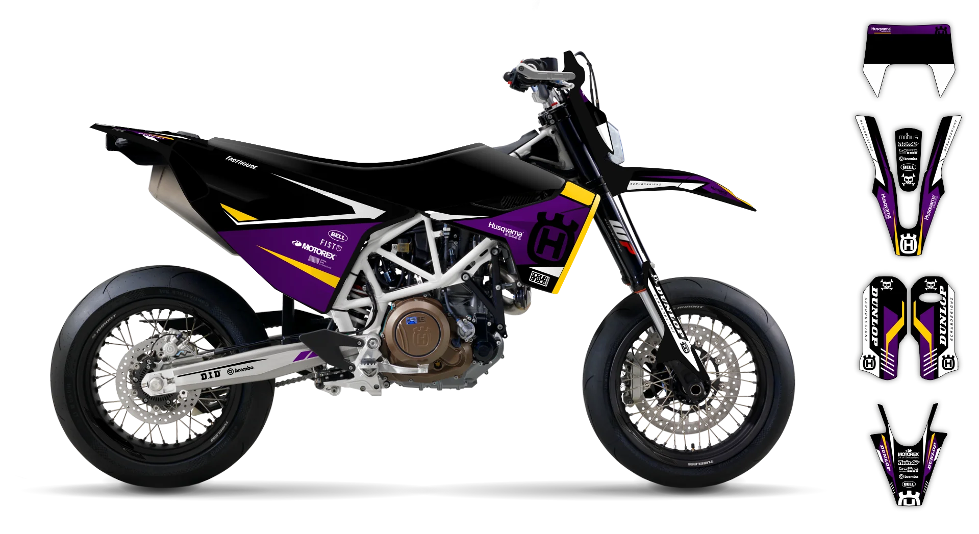 Graphics Kit - Husqvarna 14-> EN 701 - 2016-2024 - Blind - R5