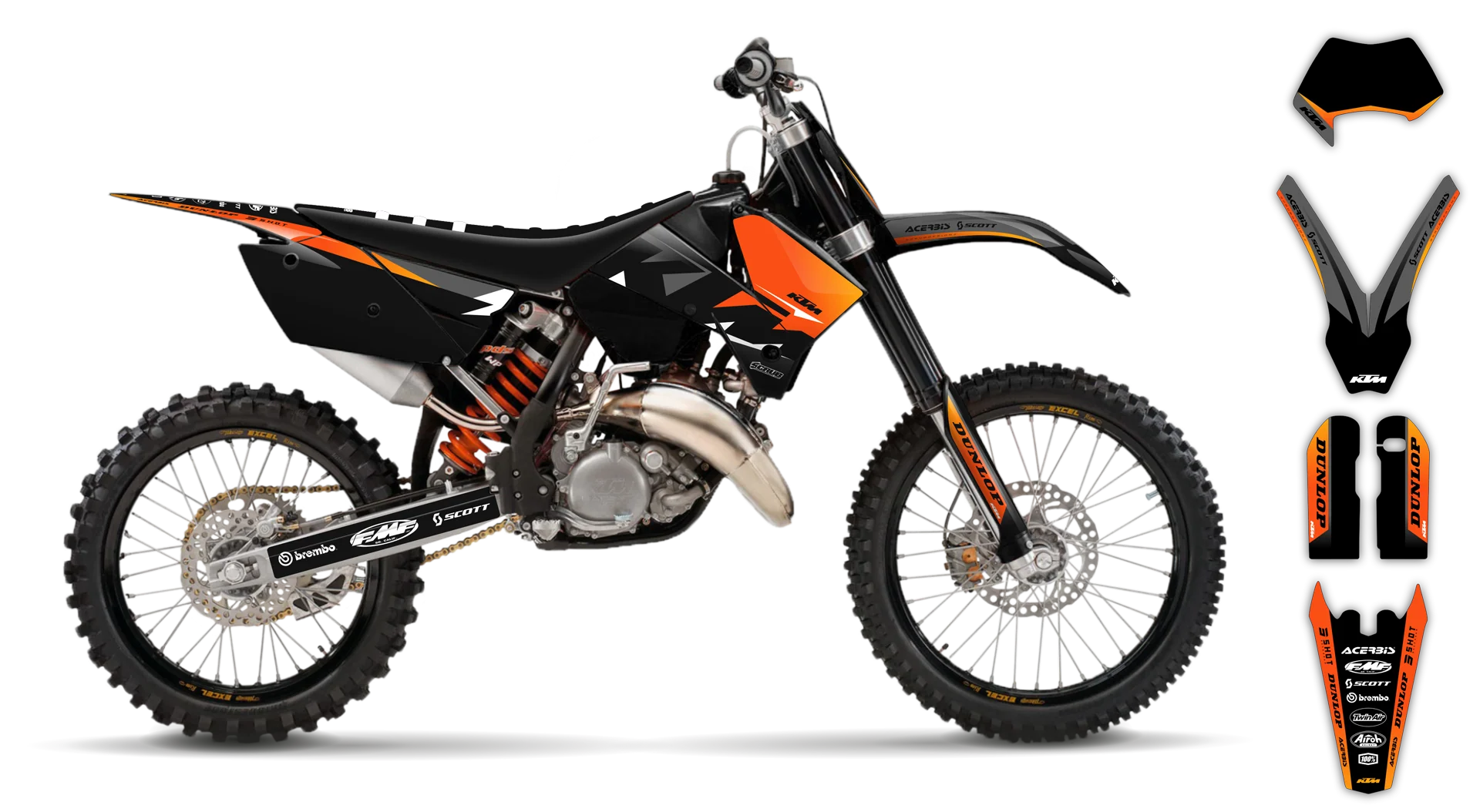 Graphics Kit - KTM - EXC EXC-F / XC-W XCF-W - 2005-2007 - K19 - R2