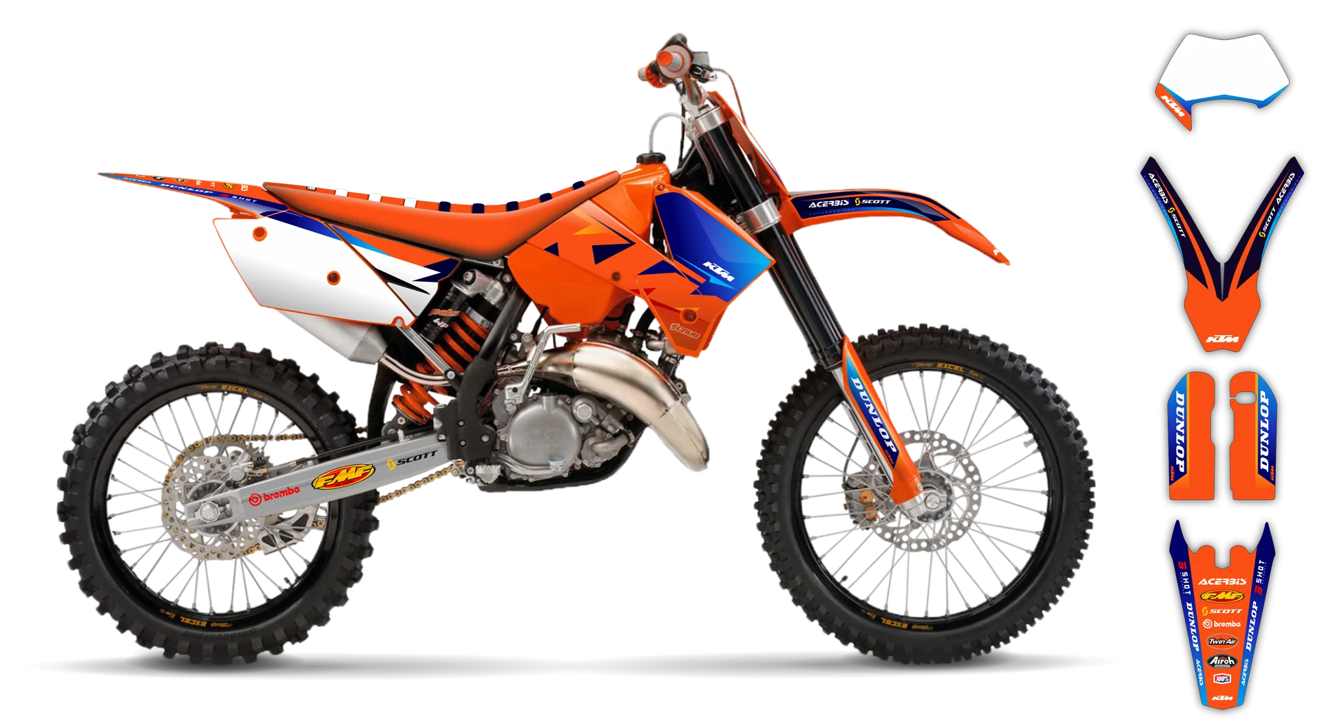 Graphics Kit - KTM - EXC EXC-F / XC-W XCF-W - 2005-2007 - K19 - R3