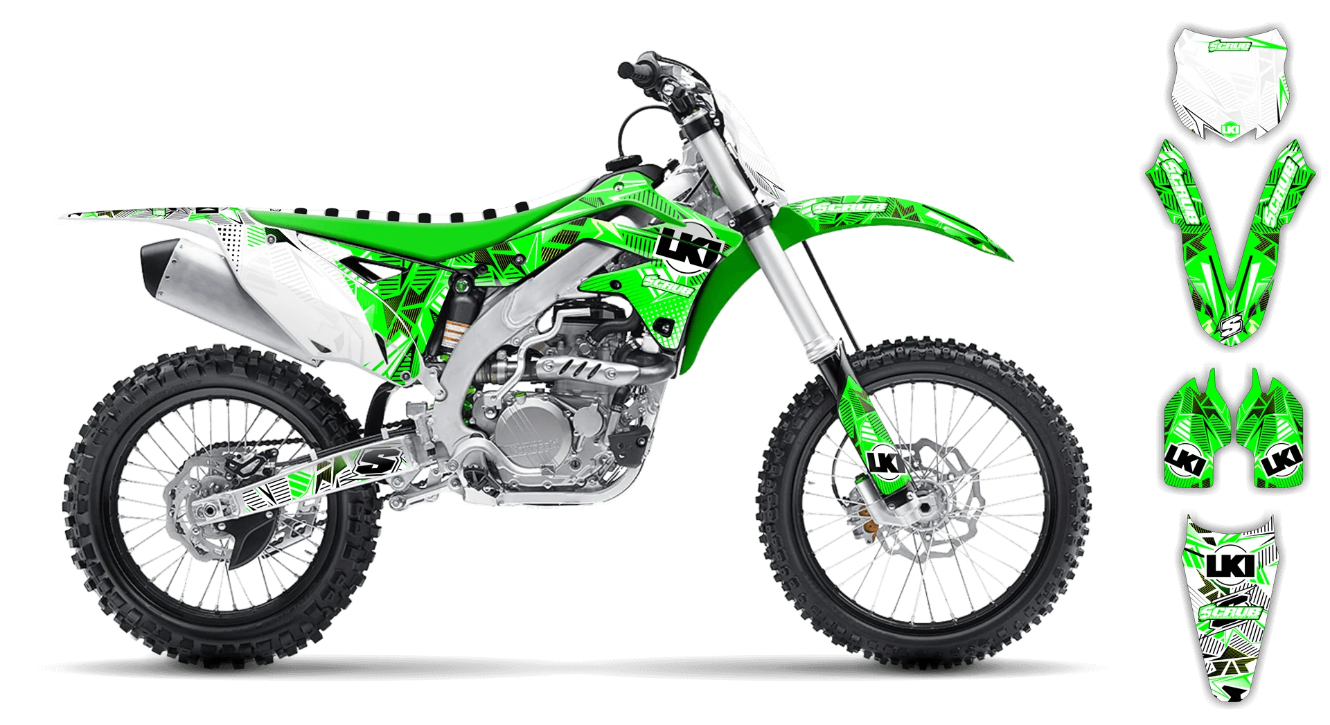 Graphics Kit - Kawasaki - KX 450F - 2006-2008 - Block Pass - LE