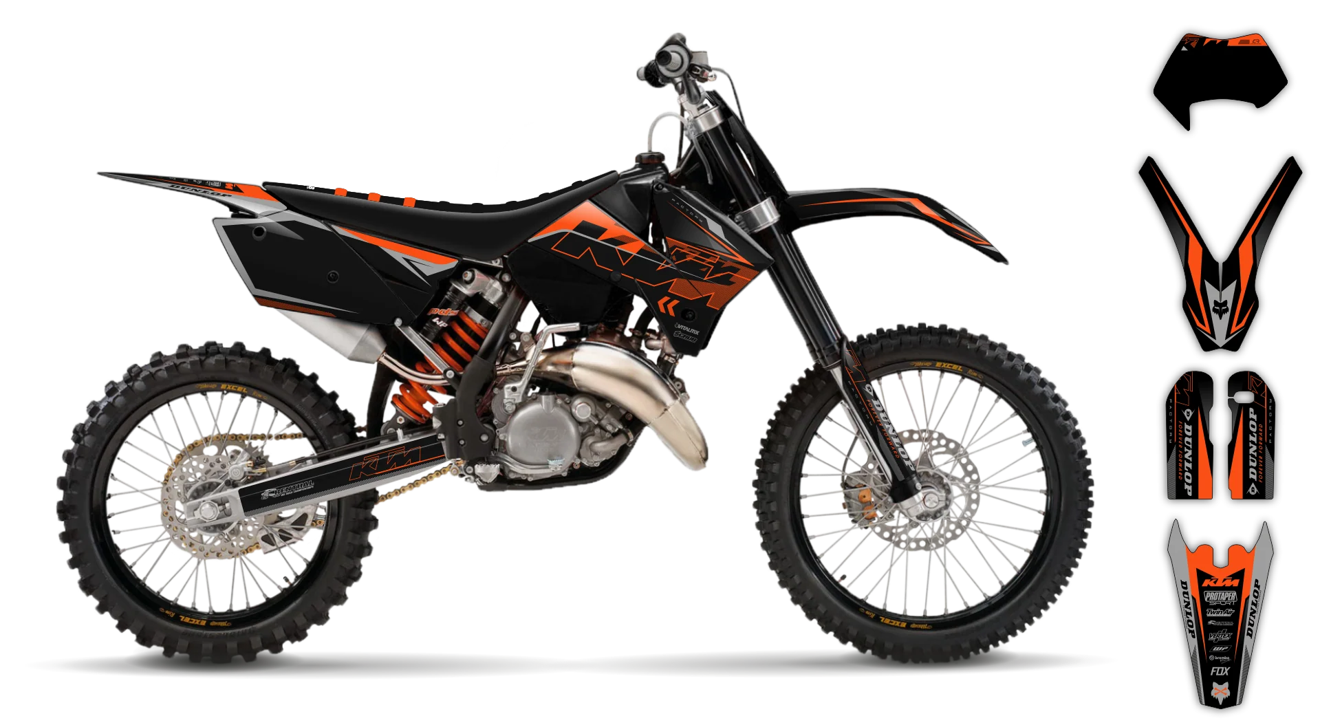 Graphics Kit - KTM - EXC EXC-F / XC-W XCF-W - 2005-2007 - K5 - R4