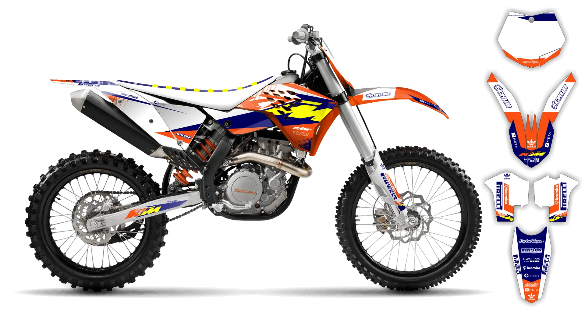 Graphics Kit - KTM - SX SX-F / XC XC-F - 2007-2010 - K15 - R1
