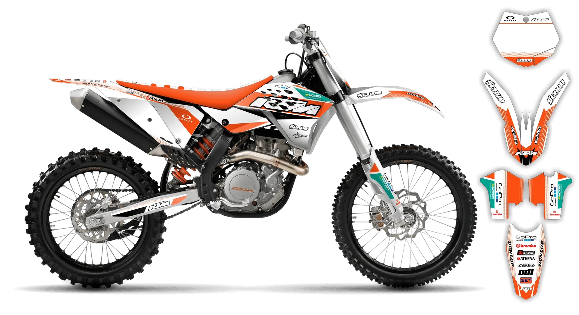 Graphics Kit - KTM - SX SX-F / XC XC-F - 2007-2010 - K11 - R2