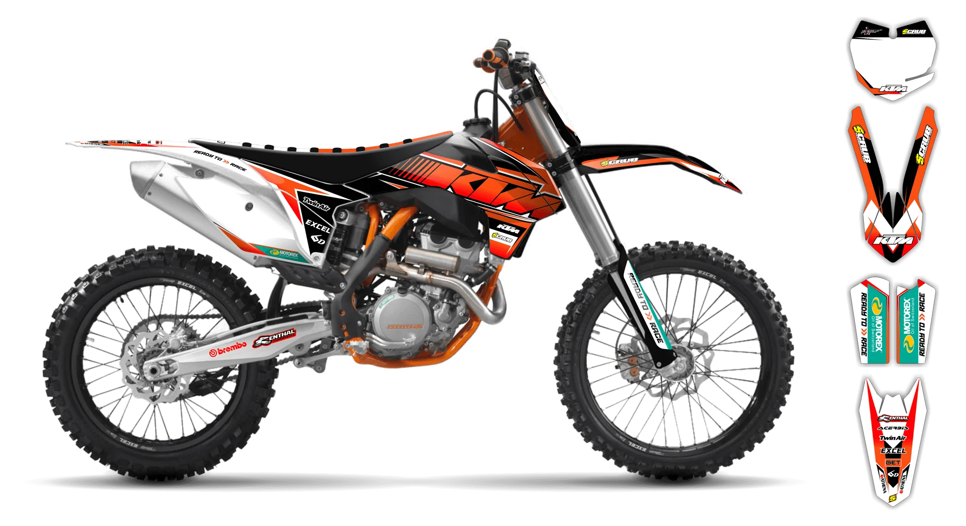Graphics Kit - KTM - SX SX-F / XC XC-F - 1998-2000 - K9 - R1